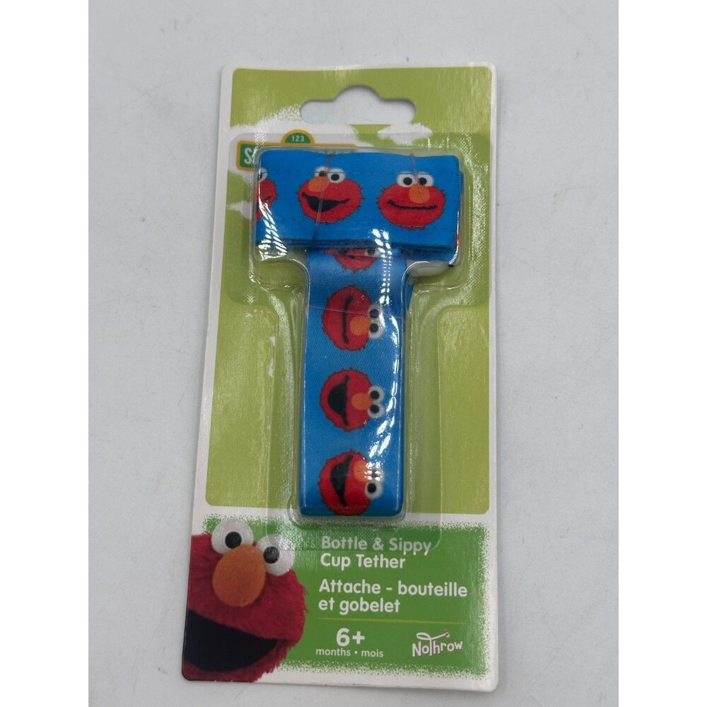 Elmo Sesame Street Bottle & Sippy Cup Tether Lanyard Lot of 5 Blue